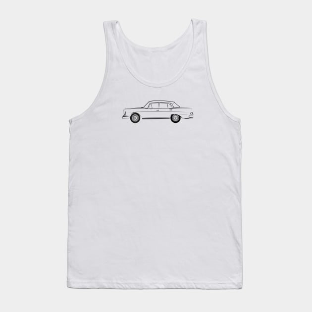 Mercedes 220 Fin Tail Heckflosse Sedan W112 Tank Top by PauHanaDesign